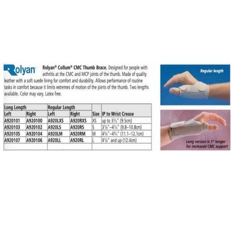 Buy Rolyan Collum Cmc Thumb Brace Leather Thumb Brace