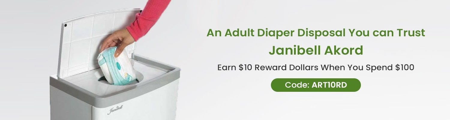 Janibell Akord Adult Incontinence Disposal System : odor-free, 11 gallon adult  diaper pail