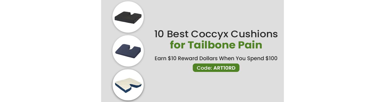 Coccyx cushions and supports for people with tailbone pain