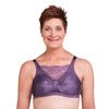 Trulife 4019 Jessica Cami Style Lace Accent Mastectomy Bra-Amethyst Front View