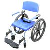 Healthline Non Tilt Aluminum Shower Commode Chair With 18-Inch Seat - With Wheelchairs Wheels