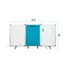 AdirOffice Double-Sided Whiteboard and Flannel Partition