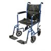 Graham-Field Aluminum Transport Chair in Blue Color