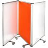 AdirOffice Double-Sided Whiteboard and Flannel Partition