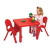 Childrens Factory Preschool MyValue Set Of Square Table With 2 Chairs - Candy Apple Red