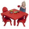 Children Factory Square Table And 4 Chairs Set - Candy Apple Red
