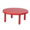 Childrens Factory 36 Inches Round Table - Candy Apple Red