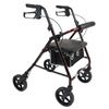  ProBasics Deluxe Aluminum Rollator With Eight Inch Wheels - Burgundy Flame