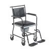 Drive Portable Upholstered Wheeled Drop Arm Commode