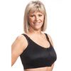Wear Ease Post Surgery Compression Bra-Black Front 