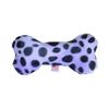 Mirage 6-Inch Plush Bone Dog Toy - Purple Leopard