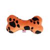 Mirage 6-Inch Plush Bone Dog Toy - Orange Paw