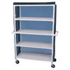 Medical Four Shelf Linen Cart With Cover - 48 inch x 20 inch