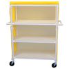 Medical Three Shelf Linen Cart With Cover - 42 inch x 20 inch