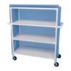 Medical Three Shelf Linen Cart With Cover - 48 inch x 20 inch