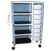 MJM International Combo Cart with Shelves and Pull Out Tubs