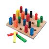 Assorted Square and Round Pegs and Pegboard