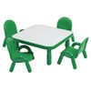  Childrens Factory Baseline Toddler 30 Inches Square Table And Chairs Set - Shamrock Green