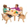 Childrens Factory Square Table And 4 Chairs Set