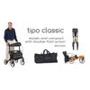 Comodita Tipo Classic Rolling Walker- Double Fold Action