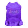 Mirage Technicolor Angel Rhinestone Dog Dress in Purple Color