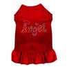 Mirage Technicolor Angel Rhinestone Dog Dress in Red Color