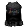 Mirage Technicolor Angel Rhinestone Dog Dress in Black Color