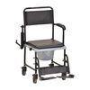 Nova Medical Drop Arm Transport Chair Commode With Wheels