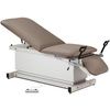 Clinton Shrouded Power Exam Table with Stirrups, Adjustable Backrest and Footrest