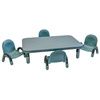 Childrens Factory Baseline Toddler 48 Inches X 30 Inches Rectangular Table And Chairs Set