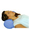 Round Cervical Pillow - Blue Satin