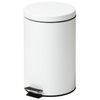 Small Round Waste Receptacle in White Color