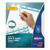 Avery Print & Apply Index Maker Clear Label Dividers with Easy Apply Printable Label Strip and White Tabs - AVE11492