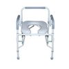 Drive Knock Down Deluxe Steel Drop Arm Commode with Padded Seat