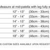 Hely & Weber Hinged Axis Stab Posterior Closure size chart