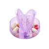 AM/PM (7 Day) Weekly Round Travel Pill Organizer in Case, Rainbow