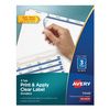 Avery Print & Apply Index Maker Clear Label Dividers with Easy Apply Printable Label Strip and White Tabs - AVE11445