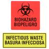 Small Round Waste Receptacle - Biohazard Labels Included