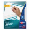 Avery Print & Apply Index Maker Clear Label Dividers with Easy Apply Printable Label Strip and White Tabs - AVE11436