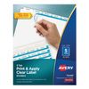 Avery Print & Apply Index Maker Clear Label Dividers with Easy Apply Printable Label Strip and White Tabs - AVE11446