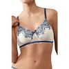 Amoena Giselle Wire-Free Bra - Amoena Giselle Wire-Free Bra - Off-White / Blue Back Front