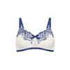 Amoena Giselle Wire-Free Bra - Off-White / Blue Front