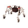 Kaye Wide Posture Control Four Wheel Walker With Front Swivel And Silent Rear Wheel For Youth - Soft Sling Seat 