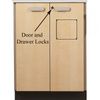 Clinton Molded Top Treatment Cabinet with Two Doors - Door And Drawer Lock