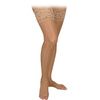 FLA Orthopedics Sheer Therapy Open Toe Thigh High 15-20mmHg Compression Stocking with Lace Top