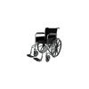 ITA-MED 18 Inch Standard Wheelchair with Powder Coated Frame