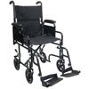 Karman Healthcare T-2700 Transport Wheelchair With Removable Armrest and Footrest