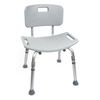 Mckesson Aluminum Bath Bench With Removable Back - with strip resistence tips