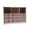 Childrens Factory Angeles Sectioned Storage Cabinet With Clear Trays