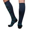 Xpandasox Plus Size/Wide Calf Cotton Blend Stripe Knee High Compression Socks